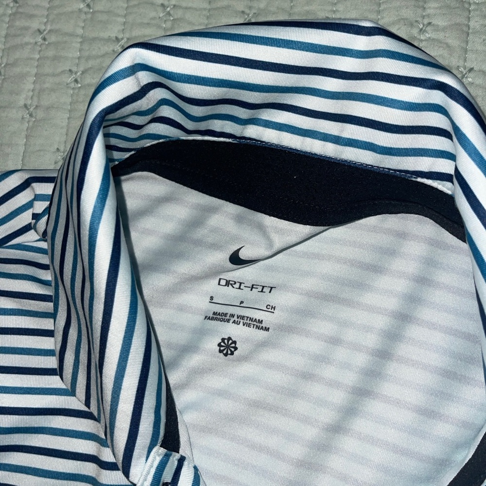 Nike Dri-FIT Black and White Polo